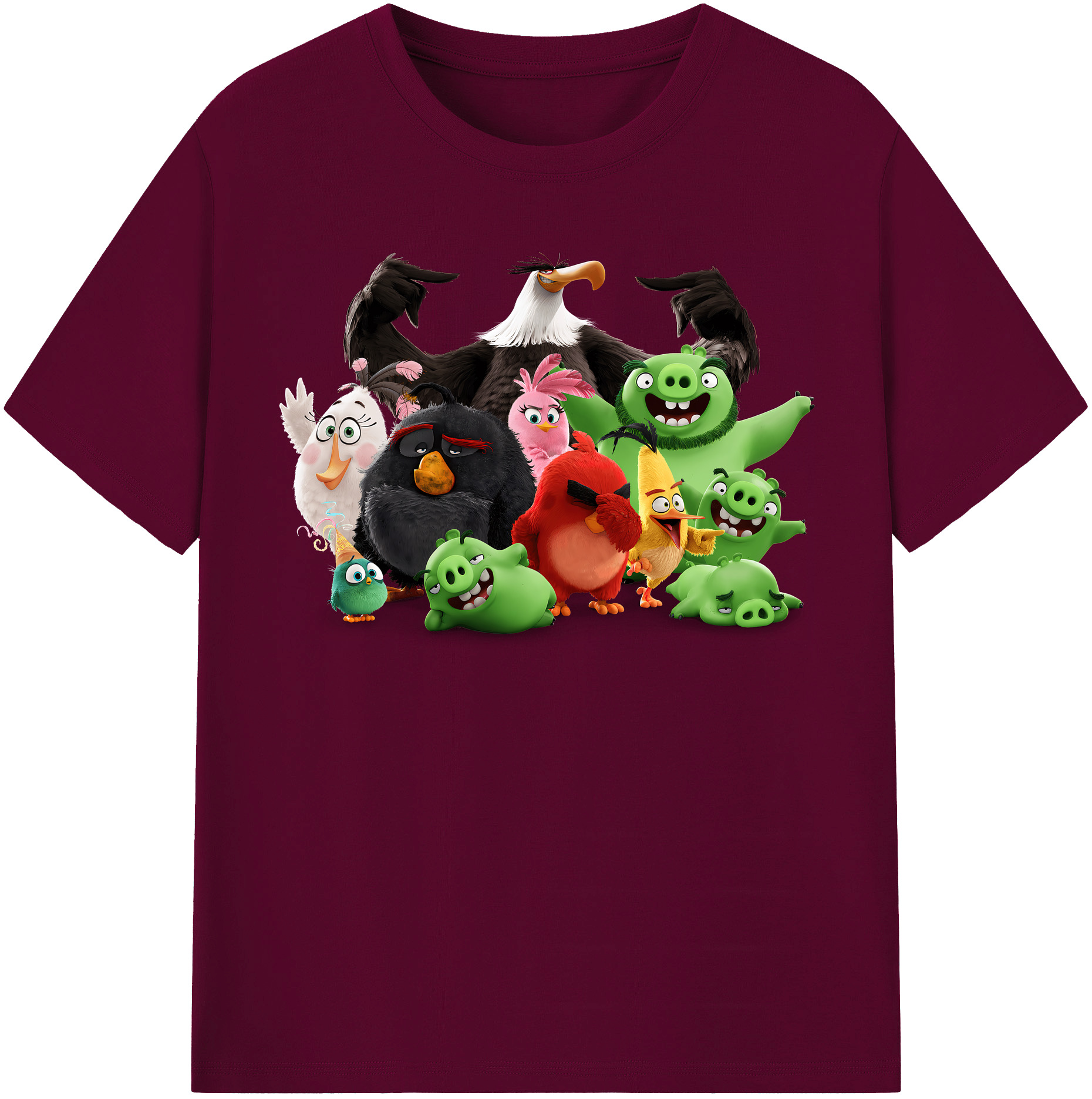 （画像用） Angry Birds アングリーバード レディースカジュアルプリントTシャツ（綿100％）